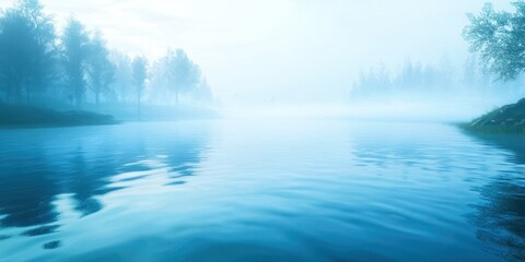 Poster - Body of water with trees in the background