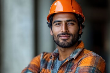 Poster - Confident Indian professional in engineering, captured with a focus on realism and modern branding style.