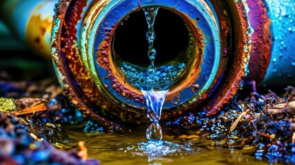 Aufkleber - Pipe is dripping water