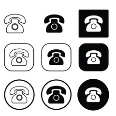 Wall Mural - Phone icon set, Telephone call sign, Contact us, Vector illustration