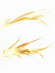 Wall Mural - Three golden firework bursts with delicate trails on a transparent, png, white background, suitable for festive designs