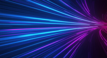 Fototapete - flowing speed lines technology background