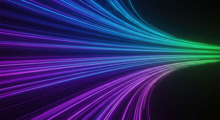 Fototapete - flowing speed lines technology background