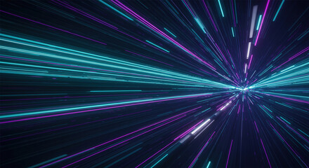 Fototapete - flowing speed lines technology background