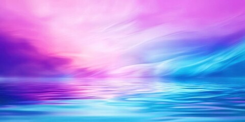 Poster - Beautiful blue and purple ocean with a sky background