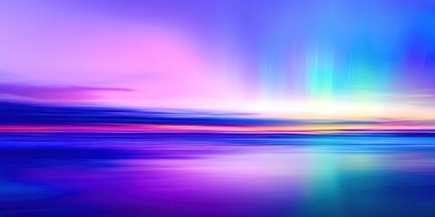 Poster - Beautiful blue and purple sky with a horizon line