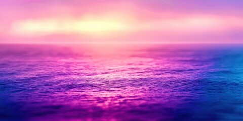 Poster - Beautiful ocean with a pink and purple sky