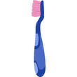 © Ana Tivikova - Lovely cartoon manual toothbrush for teeth treatment and cavity hygiene. Cute hand drawn brush for dental care and protection from caries. Stomatology and healthcare clipart isolated on background