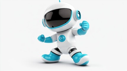 Poster - A cute cartoon astronaut character in a playful pose, designed for fun and creativity.