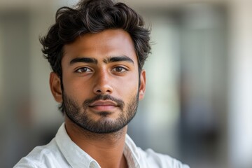Poster - Young Indian man in the technical field, exuding confidence, professionalism, and enthusiasm.