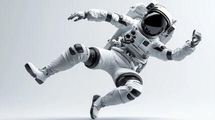 Poster - A floating astronaut in a space suit, emphasizing weightlessness and exploration.