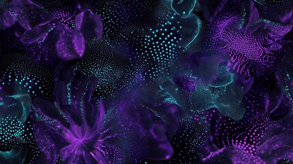 Fototapete - Abstract floral design featuring vibrant colors and intricate patterns.
