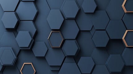 this abstract background features a hexagonal pattern enhanced by a glowing blue light, ideal for te