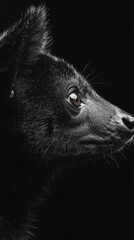 Poster - A striking black-and-white portrait of a bear's face, highlighting its features and expression.