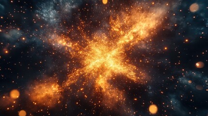 Wall Mural - fireworks and copy space. abstract background holiday.