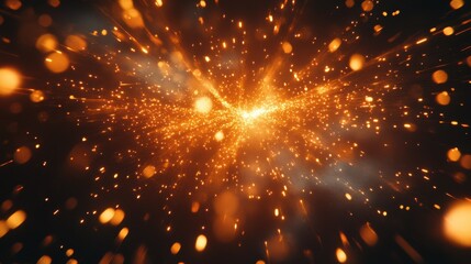 Wall Mural - fireworks and copy space. abstract background holiday.