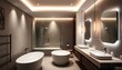 © ImagineInfinite - Modern Bathroom with Freestanding Bathtub, LED Lighting