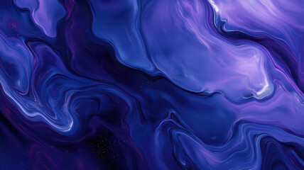 Blue and Purple Galaxy Background Created with Generative AI Technology