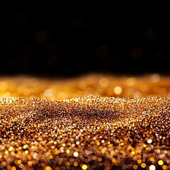 Wall Mural - A black and gold glittery background with a black background