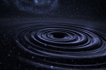 Poster - This captivating image presents an elegant spiral formation set against the vast cosmic void, inviting viewers to contemplate the beauty and mystery of the universe.