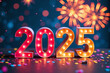 © Galeno - vibrant banner features fireworks colorful confetti decorations lively happy new year celebration starry skies