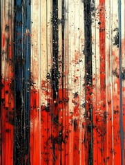 Aufkleber - This vibrant canvas showcases vertical paint drips in explosive colors, creating a captivating abstract composition that draws the viewer's eye.