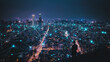© Teeraphon - Smart digital city with connection cyber security network reciprocity over the cityscape . future smart wireless digital city and social media networking systems that connects people within the city