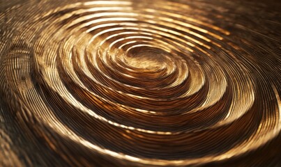 Canvas Print - A gold colored object with a circular shape