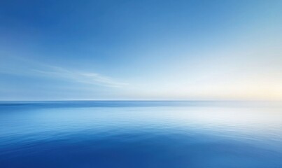 Wall Mural - A large body of water with a clear blue sky above it