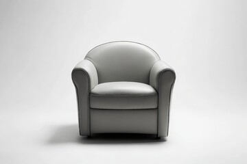 Poster - An elegant leather armchair showcased against a minimalistic background, emphasizing simplicity and modern design while inviting comfort and style into interior spaces.