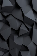Poster - A composition of geometric shapes with abstract paper elements.