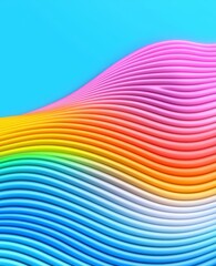 Poster - a trippy, psychedelic abstract background featuring neon geometric shapes in shades of blue, cyan, g