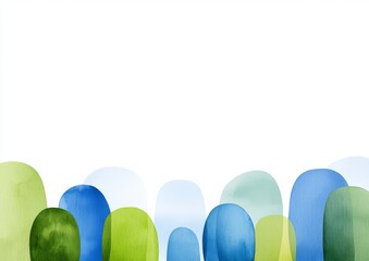 Poster - An abstract background of blue and green with textured triangular shapes arranged in a fun geometric pattern, highlighted by teal and white textures in a modern art design.