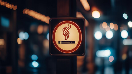 Cigarettes sign prohibited cigarettes smoking in public places