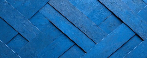 Poster - A modern abstract blue background with geometric triangle patterns, designed in a contemporary art style.
