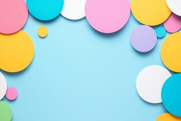 Aufkleber - Background with a pastel pattern of abstract, geometric, curving shapes.