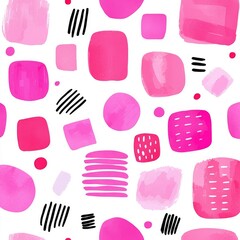 Poster - A seamless background pattern of contemporary art featuring abstract grunge with intersecting geometric shapes.