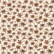 © Masha_tolk_art - Watercolor dried natural seasoning seamless pattern on pastel beige backdrop. Brown star anise or badian seeds illustration for decoration of menu, Christmas and New Year textile