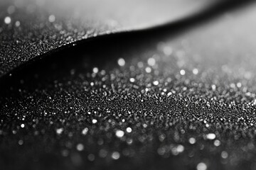 Leinwandbilder - The image presents playful curves of a textured black surface, creating an intriguing visual interplay that captures attention and sparks curiosity in the viewer.
