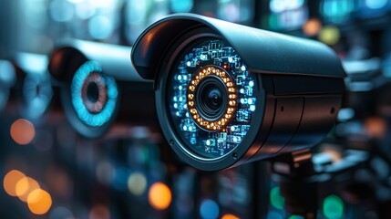 Poster - Presentation on the integration of surveillance technology at a tech conference in late 2023