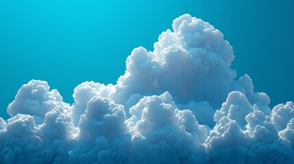 Poster - A large group of white clouds in a blue sky