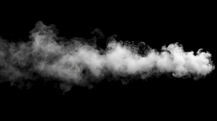 Wall Mural - a black and white image of smoke on a black background