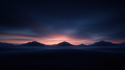 a dark sky with mountains in the background
