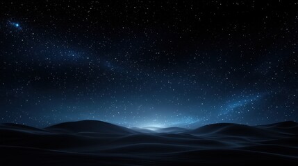 Wall Mural - A dark sky with a few stars and a moon