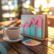 © cff999 - a cup of coffee and a graph on a table