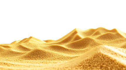 Aufkleber - Side view on yellow sand pile on white background