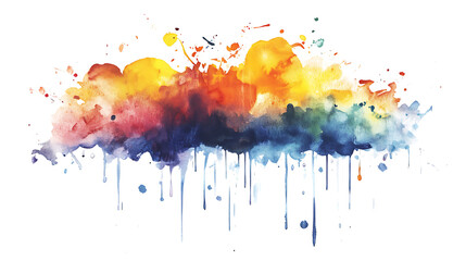 Poster - Watercolor splash illustration for a monsoon sale