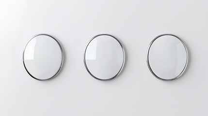 Poster - White badge mockup, different types