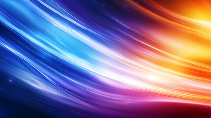 Poster - Smooth blue, orange and purple gradient background with a blur effect