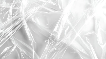 Poster - White plastic film wrap texture background